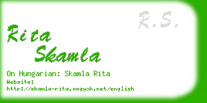 rita skamla business card